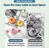 Pack Of 3 Rotatable Data Cable Storage Box, Multifunctional Desktop Wire Storage Organizer, Rotating Cable Organizer, Portable Wire Storage Case