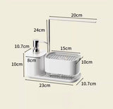 Manual Soap Dispenser With Sponge Holder, Kitchen Countertop Soap Dispenser Rack, Daily Wash Kitchen Caddy