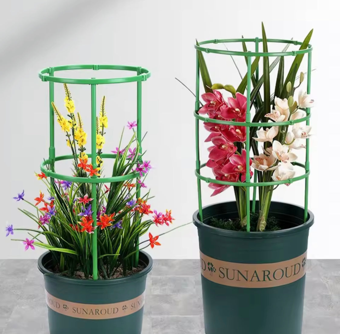 Garden Plant Support Stakes, Stackable Plastic Plant Support, Flower Support Stack For Outdoor And Indoor