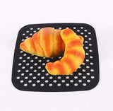 Set of 2 Silicone Reusable Square Air Fryer Mat, Non Stick Baking Mat, Kitchen Utensils Pan Tool Accessories