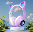 LED Cute Cat Ears Headphones, RGB Wireless Headphones, Sports Gaming Headset