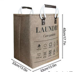 Nordic Style Handheld Laundry Basket, Printed Laundry Hamper With Handle, Portable Dirty Clothes Basket