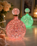 Crystal Perfume Bottle Shape Night Lamp, Decorative Ambient Table Light, Crystal Perfume Bottle Ambient Light, Decorative Table Lamp