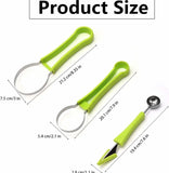 3 In 1 Watermelon Slicer Scoop, Stainless Steel Fruit Scooper, Kitchen Home Gadget Tool