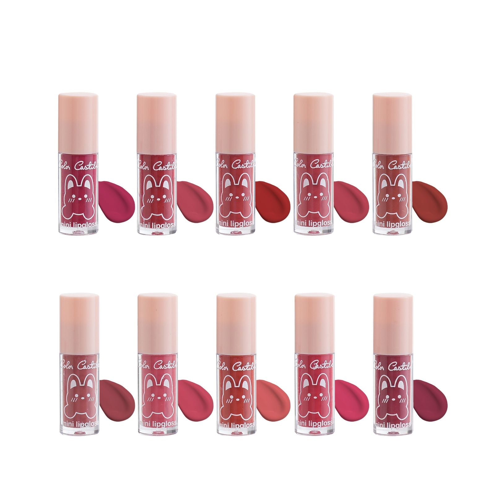 Mini 10 Colors Liquid Lip Gloss, Non Fading Lip Gloss, Waterlight Lip Gloss Set