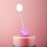 Cute Rabbit Desk Lamp With Pen Holder, Foldable Table Desk Book Reading Lamp, Rechargeable Study Lamp