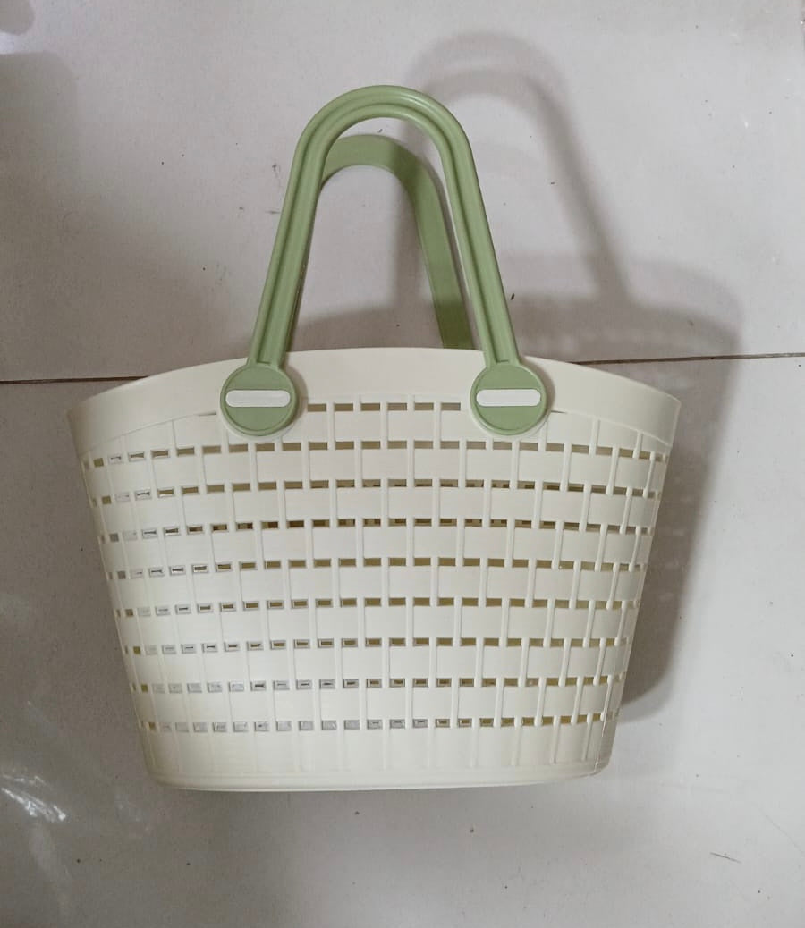 Portable Handheld Picnic Basket, Handheld Kitchen  Grocery Basket, Multipurpose Laundry Basket, Creative Hollow Out Shower Basket