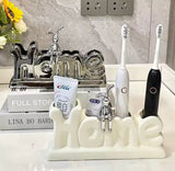 Rabbit Decor Home Style Toothbrush Storage Holder, Bathroom Shelf Toothbrush Storage Rack, Family Bath Toothpaste Storage Rack