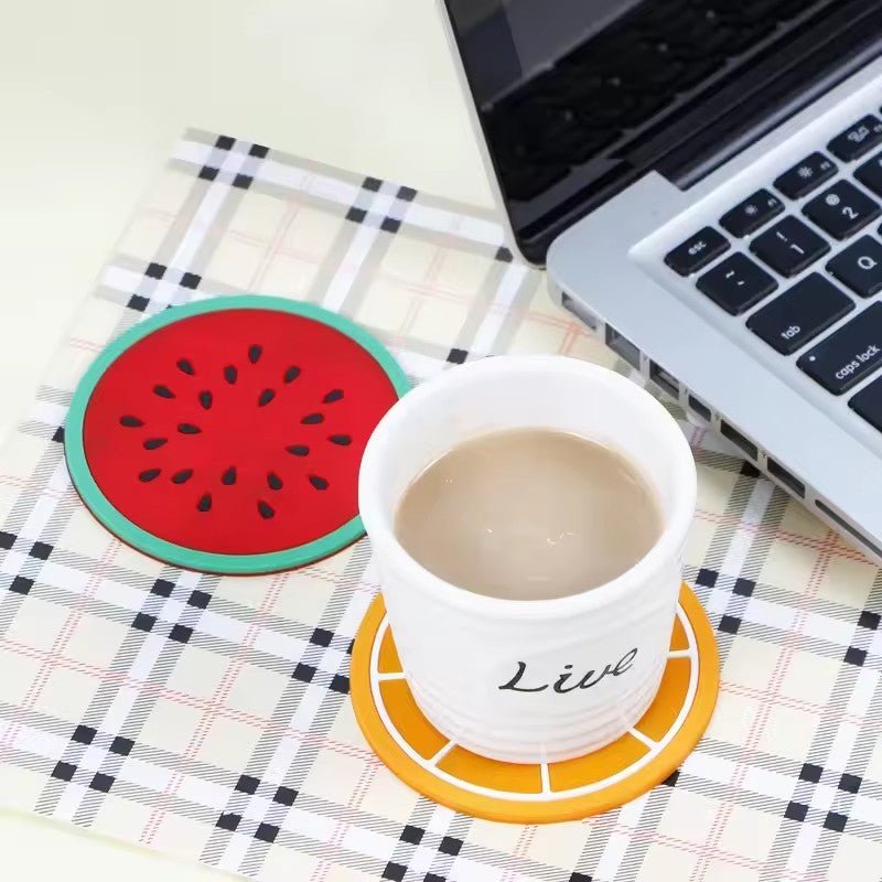 6 Pcs Jelly Color Fruit Shape Coasters – Colorful Drink Matsa