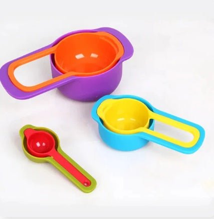 6 Pcs Plastic Measuring Spoon Set – Colorful Kitchen Baking Tools