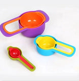 6 Pcs Plastic Measuring Spoon Set – Colorful Kitchen Baking Tools
