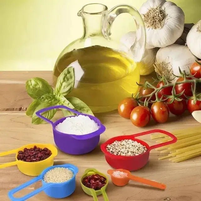 6 Pieces Measuring Spoons & Cups Set with Scale – Kitchen Baking Tools