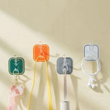 6 Rows Hooks Wall Mounted Room Organizer