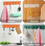 6 Rows Hooks Wall Mounted Room Organizer