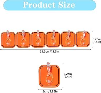 6 Rows Hooks Wall Mounted Room Organizer
