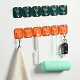 6 Rows Hooks Wall Mounted Room Organizer