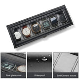 6-Slot PU Leather Wrist Watch Storage Box – Elegant Watch Holder & Display Case Organizer
