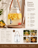 Beverage Dispenser Container With Handle, Pot Beverage Dispenser, Fridge Juice Dispenser