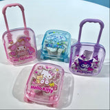 Cute Kawaii Cartoon Eraser Suitcase Toy, 4pcs Suitcase Style Eraser Set, School Kids Eraser Set