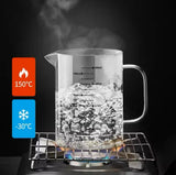 Transparent Glass Oil Filter Jar With Scale, Filter Oil Storage Tank, Oil Filter Pot, Filter Oil Pot With Stainless Steel Fry Strainer, Oil Container Jar, Glass Oil Kettle