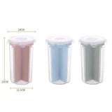 3 Compartment Food Preservation Plastic Container, Large Dry Fruit Box, Air Tight Cereal Jar
