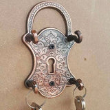Antique Lock Key Holder, Wall Decorative Key Organizer,  Metallic Antique Design Wall Mounted Key Holder, Wall Mount Key Holder For Home Decoration