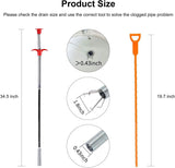 Pipe Drain Cleaner Tool – Flexible Sink & Bathroom Drain Hair Remover Grabber - 85cm