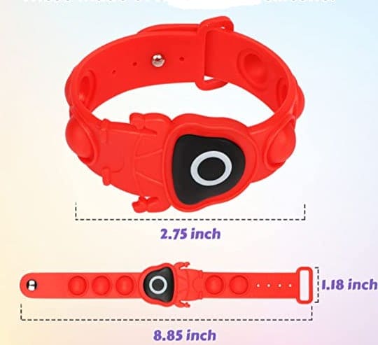Squid Game Pop Bracelet, Stress Relief Fidget Bracelets, Kids Push It Pop Fidget Wristbands, Bubble Poppers Fidget Toy, Anti Stress Pop Up Wrist Band, Silicon Antistatic Wrist Band