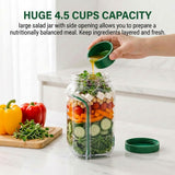 Portable Salad Jar Lunch Container with Dressing Cup