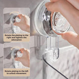 Transparent Corner Shower Shelf with Suction Cups – No Drill Bathroom Storage Rack with Hooks