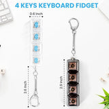 Keyboard Fidget Keychain Toy with Mechanical Switches | Mini Clicker Stress Relief Keychain