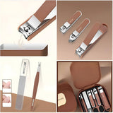 7pcs Anti Splash Nail Clipper, Professional Manicure And Pedicure Kit, Nail Clippers Protection Tool, Nail Care Grooming Kit