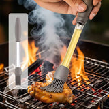 Push Oil Silicone Brush, High Temperature Resistant Silicone Oil Brush, Silicone Grill Seasoning Brush
