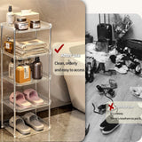 5 Tiers Vertical Transparent Shoe Rack Organisers, Space Saving Standing Vertical Shoes Racks, Corner Slim Shoes Shelf Cabinet