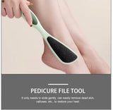Double Sided Foot File Callus Remover, Dual sided Pedicure Trimmer With Long Handle, Portable Foot Dead Skin Remover Care Tool, Hard Skin Removers, Callus Dead Skin Remover, Anti Slip Handle Pedicure Tool