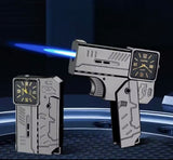 Refillable Gun Watch Lighter, Folding Watch Spray Gun Lighter, Creative Folding Gun Lighter