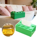 Building Block Style Decorative Tissue Box, Wall Mounted Punch Free Napkin Holder, Napkins Paper Storage Box