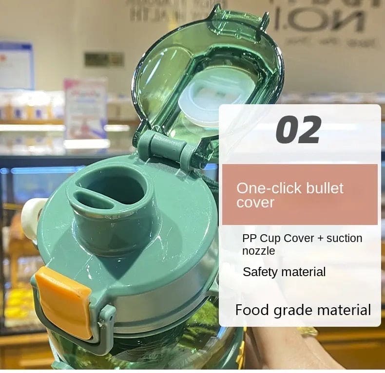 1L Student Summer Water Bottle, Fashion Plastic Bottle with Straw, Outdoor Sport with Tea Separator for Kids, 900ml Beverages Dispenser, Portable Drinking Water Bottle, Portable Drink Bottle For Outdoor, Kids Water Sippy Cup