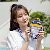 Briefcase Travel Cup, 450ml Plastic Water Cup with Straw Briefcase Shape Kids Water Bottle, Portable Drinking Cup for Girls Boys School, Easy to Carry Sports Bottles for Girls and Boys