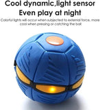 Magic Flying Saucer Ball, Outdoor Flat Throw Disc Ball, Foot Pressure Decompression Vent Ball, UFO Saucer Deformed Ball, Elastic Flying Saucer Toy for Kids, Frisbee Ball Dog Toy, Kids Playing Stomp Ball