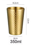 Stainless Steel Hammered Texture Glass, Double Wall Bevarage Glass, Drinkware Party Glass