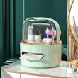 Acrylic Round Vanity Organizer, Tissue Holder Cover Case, Stylish Facial Tissues Dispenser, Skin Care Organizer With Tissue Container