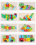 Jigsaw 3D Puzzle Set, Animal Cartoon 3D Puzzle Toys, Blocks Matching Toys, Hand Grip Plate Toddler Toys, Montessori Wooden Puzzles For Children, Kids Educational Learning Jigsaw Puzzle