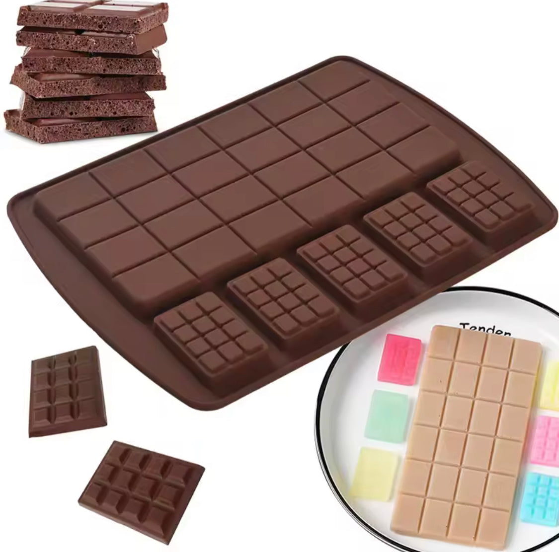 3D Silicone Chocolate Mold, Handmade Chocolate Bar Mold, Cake Decorating Tool
