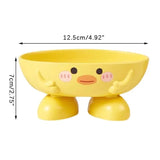 Eco Friendly Duck Soap Drain Box, Multifunctional Drain Soap And Sponge Holder, Cute Cartoon Oval Shaped Soap Dish