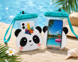 Cute Panda Waterproof Phone Case, Waterproof Mobile Cover with Clear Touch Window, Waterproof Phone Holder with Secure Lock