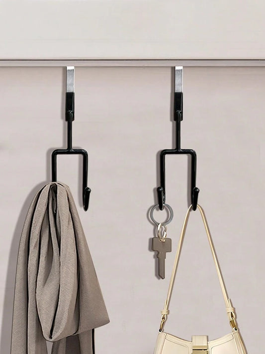 Set Of 3 Double Door Hook Hanger, Over The Door Hook, Soft Rubber Heavy Duty Hooks