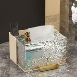 Acrylic Water Texture Tissue Box, Dustproof Napkin Box, Multifunctional Tissue Organizer Container