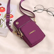 Mobile Wallet Bag, Women Fashion Women Cross Body Bag, 3 Layer Mobile Pouch With Headphone Plug, Casual Waterproof Nylon Crossbody Bag, Small Cell Phone Handbag, Purse Sports Pouch Bag, Universal Mobile Phone Bag