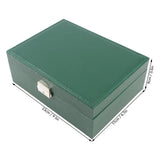 Double Layer Leather Jewellery Box, Earrings And Rings Storage Organizer, Portable Jewellery Box For Necklaces, Travel Jewelry Box Organizer with Lock, Travel Jewelry Leather Display Storage Case